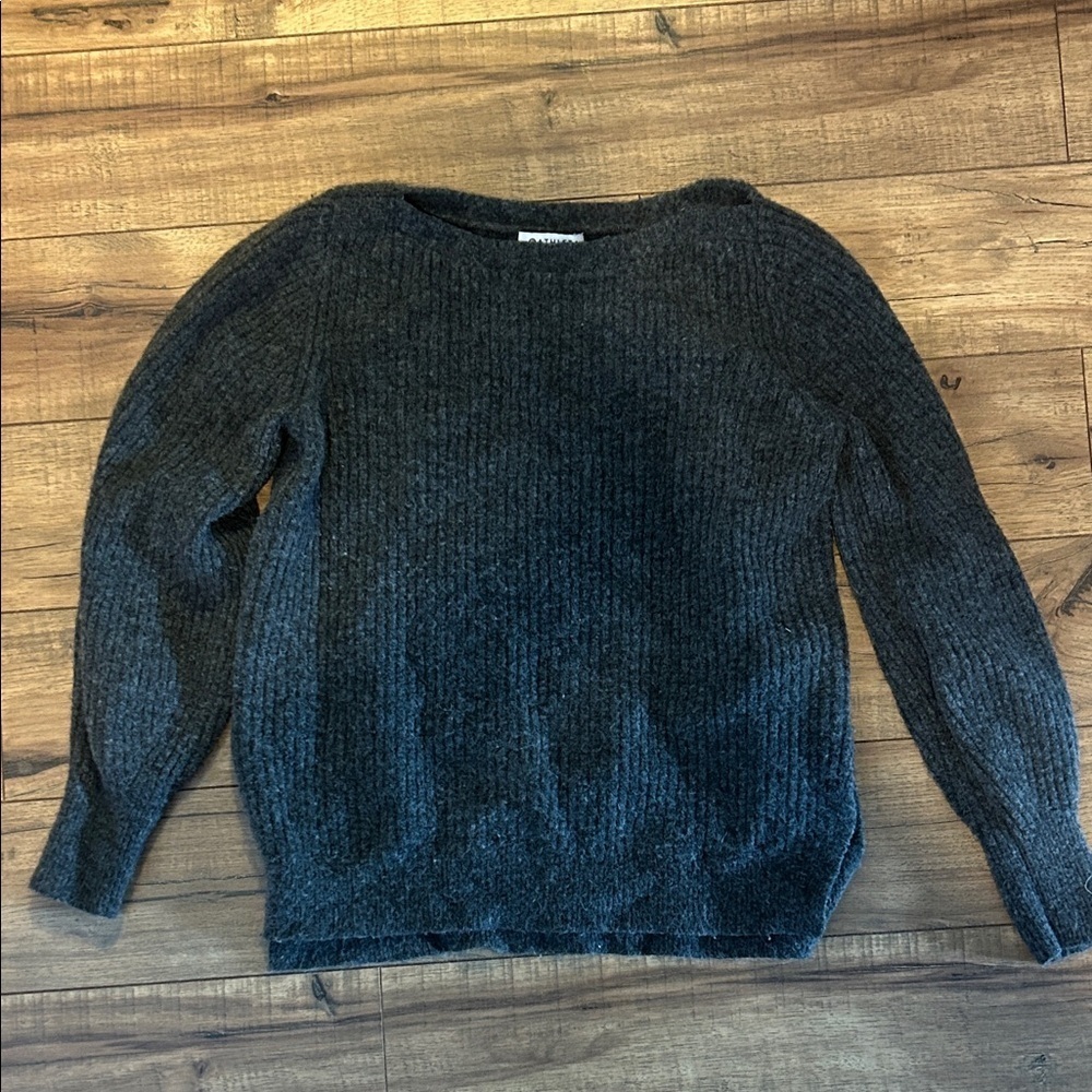 Athleta Dark Gray Crew Neck Sweater